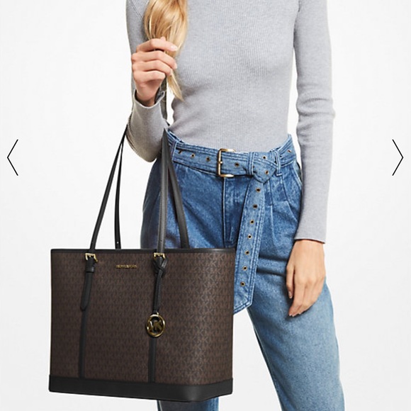 MICHAEL KORS
Jet Set Travel Large Logo Tote Shoulder Bag
COLOR BROWN/BLK
NWT - Picture 5 of 16